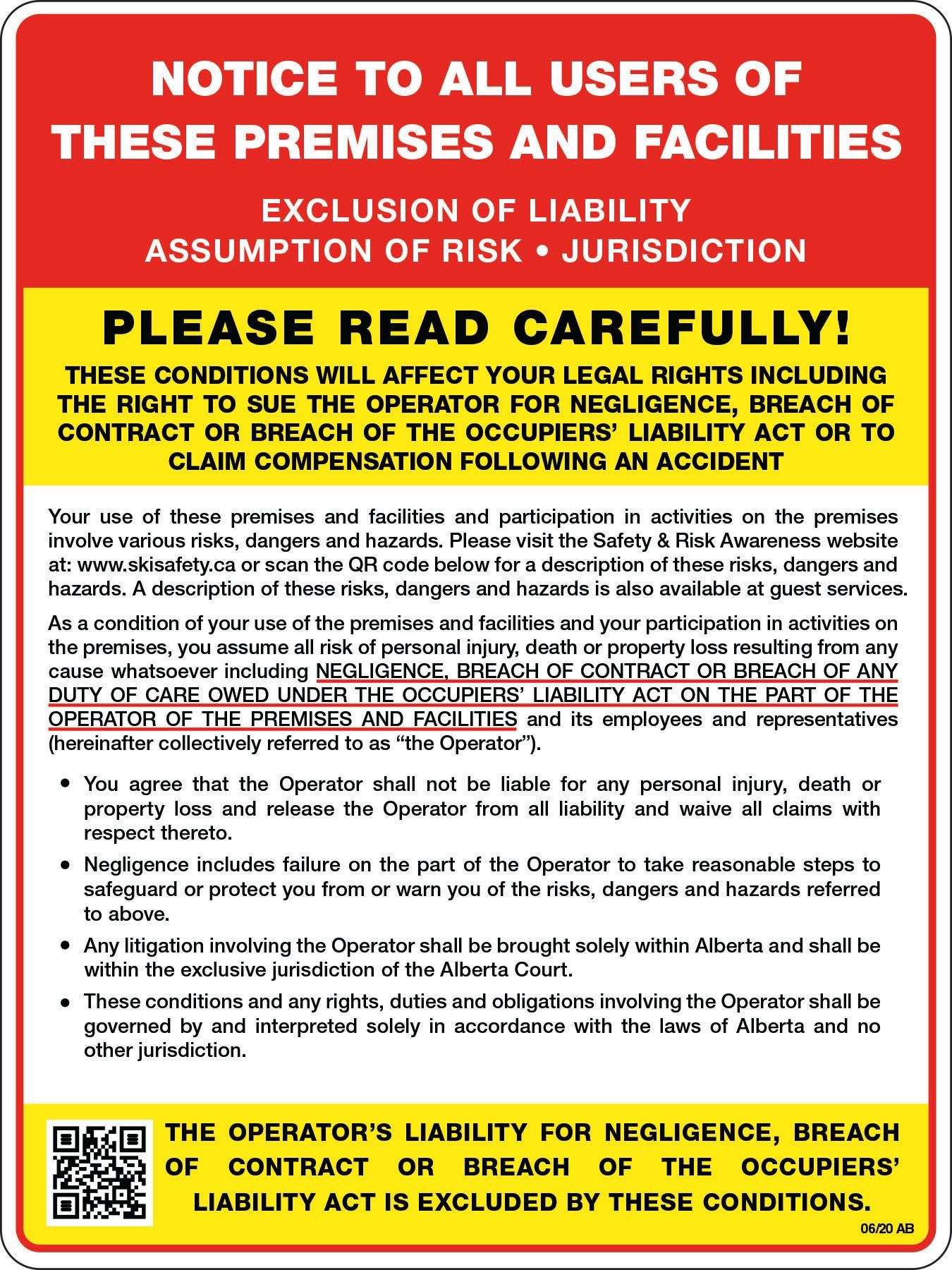 Exclusion of Liability 2020 - AB